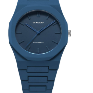 D1 Milano Polycarbon Unisex Luxury Watch, Polycarbonate Quartz Movement, Polycarbonate Strap, 50M Water Resistant Timepiece, Blue Dial, 2 Years Warranty - PCBJ21